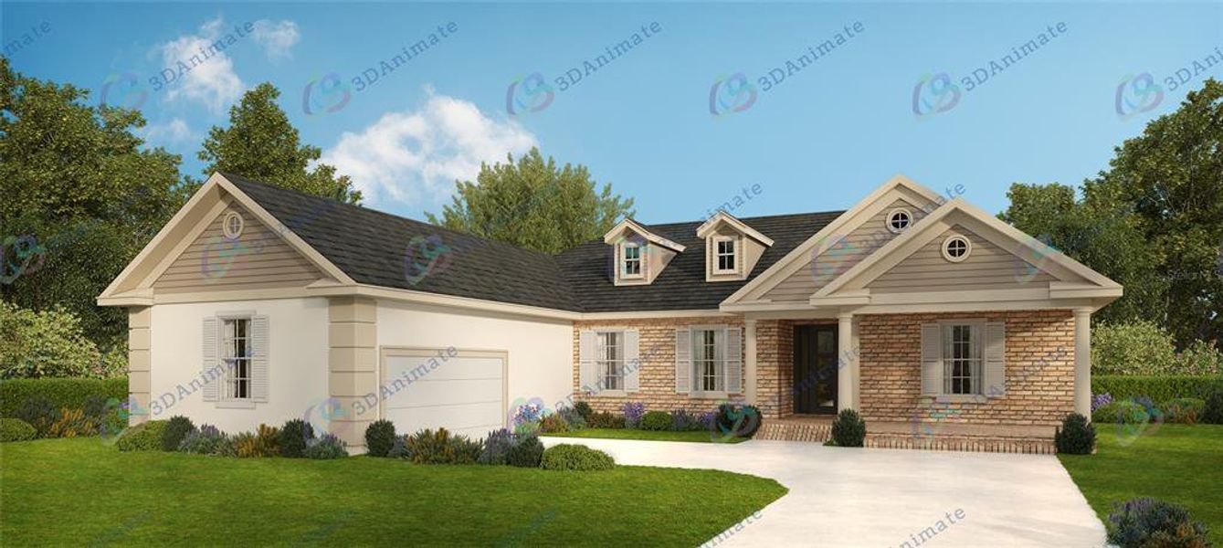 Front exterior of a new home in , Ocala, FL, highlighting curb appeal (Image 1).