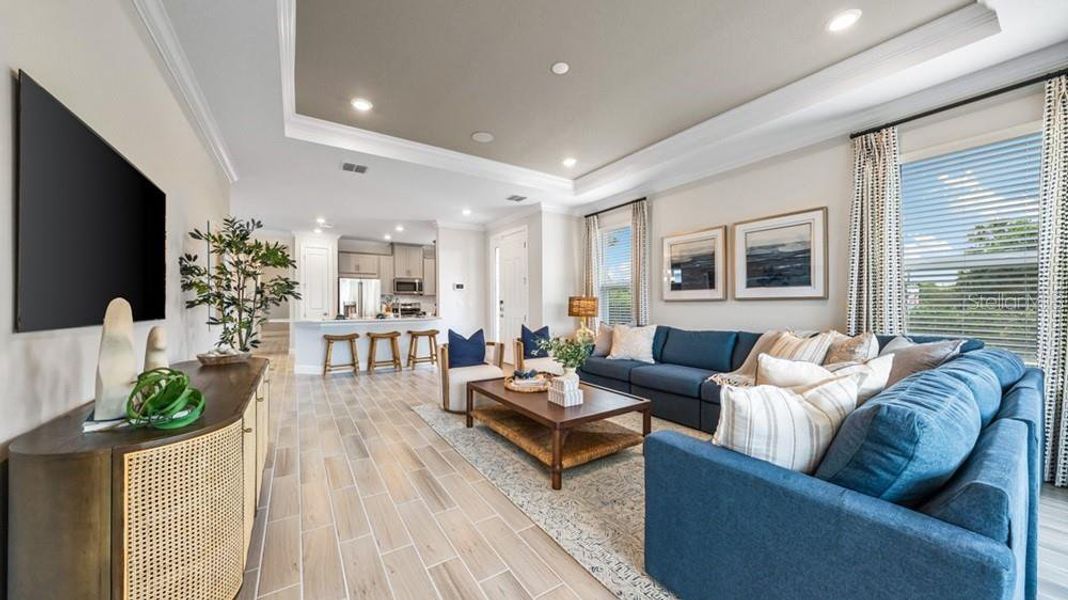 Furnished interior view inside a new home in Esplanade at Wiregrass Ranch, Wesley Chapel (Image 17).