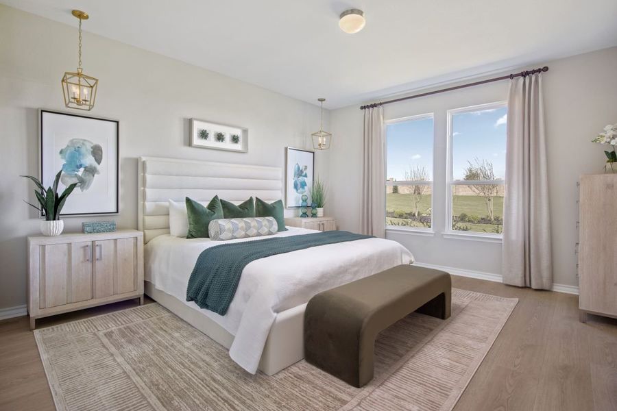 Representative furnished interior of a home built from the 2062 Modeled by KB Home in Sierra Vista at Kelly Ranch, Aledo (Image 6). Representative furnished interior of a home built from the 2062 Modeled by KB Home in Sierra Vista at Kelly Ranch, Aledo (Image 6).