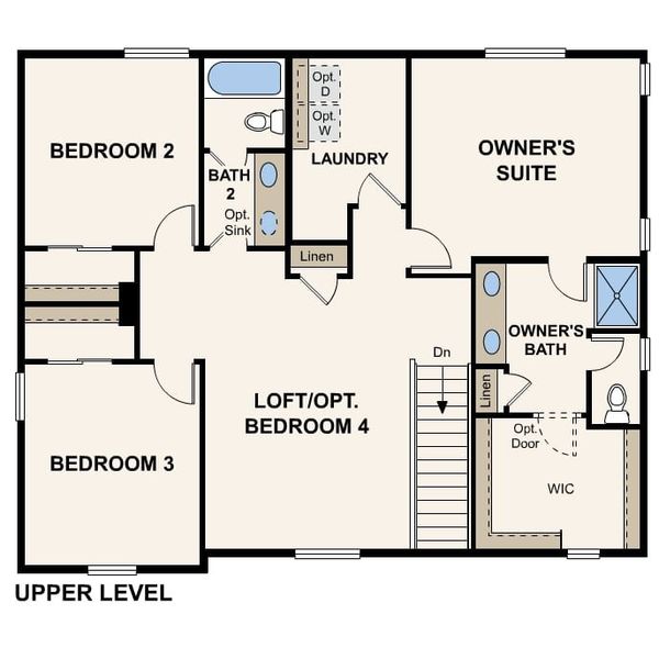 2D floor plan layout of this home in Red Barn Meadows, Mead, CO (Image 4).