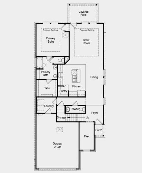 First Floor Plan - Additional Highlights Include: contemporary mahogany front door