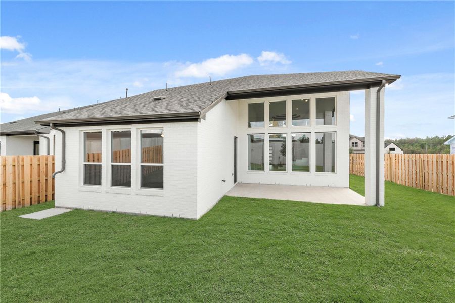 Exterior details and patio area of a home in COLTON™ - 45', Montgomery (Image 2). Exterior details and patio area of a home in COLTON™ - 45', Montgomery (Image 2).