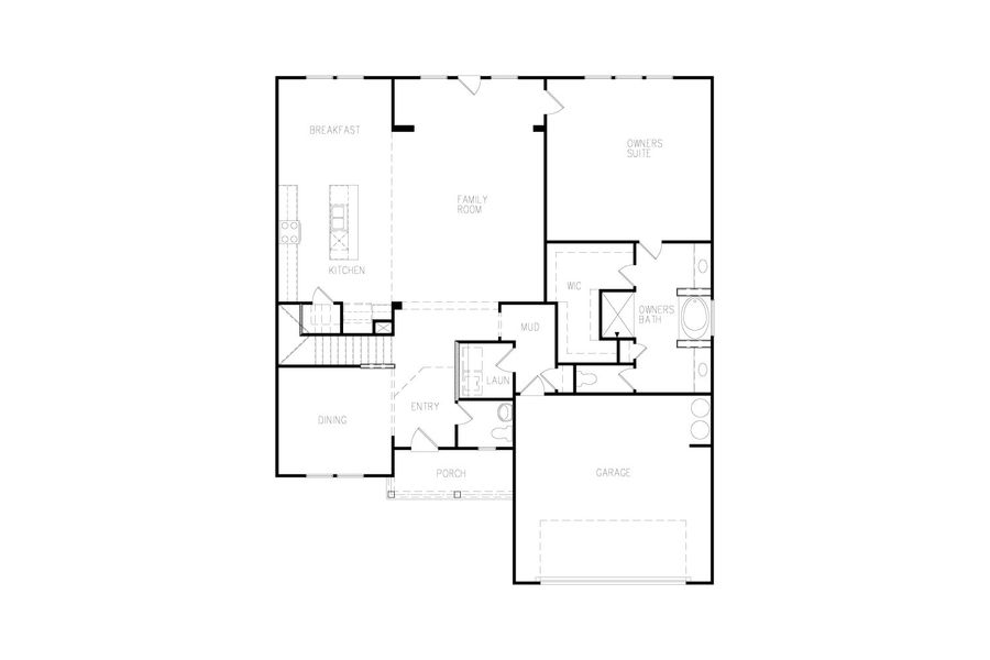 2D floor plan layout for the Lauren II by DRB Homes in Saddleridge, Senoia, GA (Image 3). 2D floor plan layout for the Lauren II by DRB Homes in Saddleridge, Senoia, GA (Image 3).