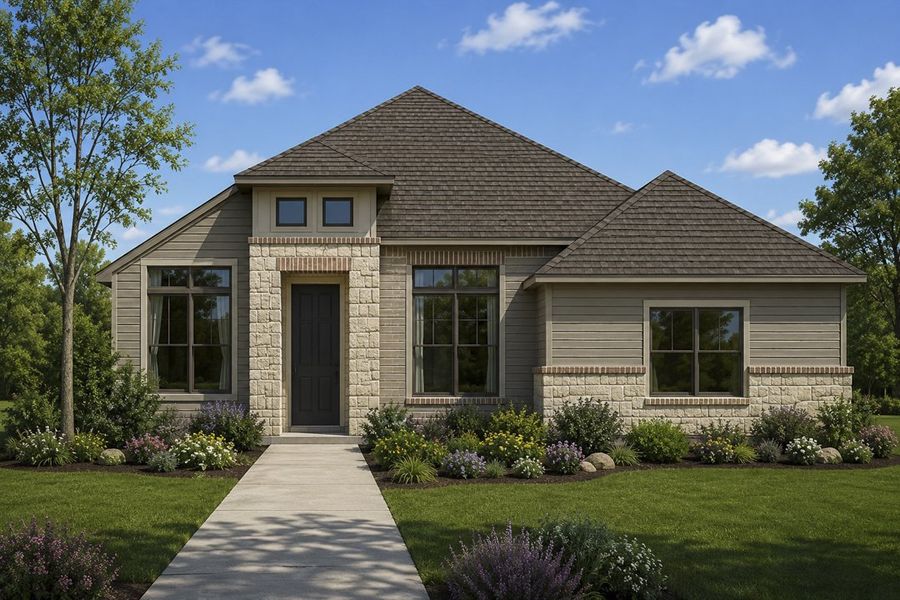 Representative exterior photo of a completed home built from the The Broadway by Lillian Custom Homes in Ten Mile Creek, DeSoto, TX (Image 6). Representative exterior photo of a completed home built from the The Broadway by Lillian Custom Homes in Ten Mile Creek, DeSoto, TX (Image 6).