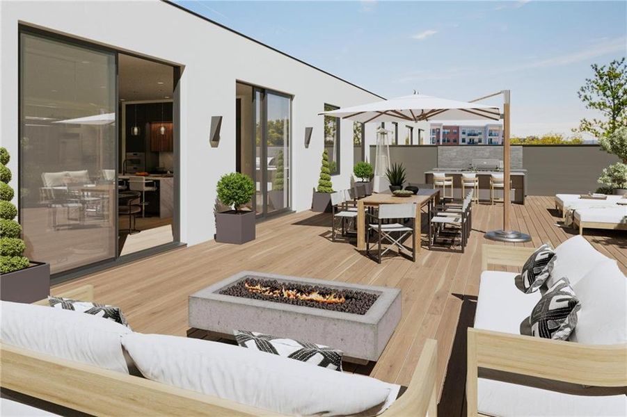 Furnished interior view inside a new home in , Sandy Springs (Image 4).