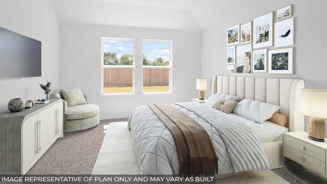 Representative furnished interior of a home built from the Texas Cali by D.R. Horton in Silverthorne, Conroe (Image 12).