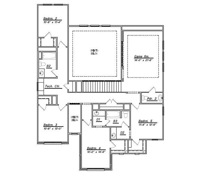 2D floor plan layout for the Floor Plan 3396 by Colina Homes in River Ranch, Dayton, TX (Image 2). 2D floor plan layout for the Floor Plan 3396 by Colina Homes in River Ranch, Dayton, TX (Image 2).
