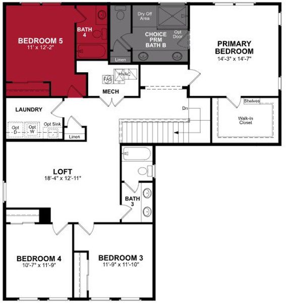 2D floor plan layout of this home in Sanctuary, Phoenix, AZ (Image 3).