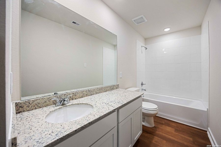 Furnished interior view inside a new home in Timber Creek, San Antonio (Image 3). Furnished interior view inside a new home in Timber Creek, San Antonio (Image 3).