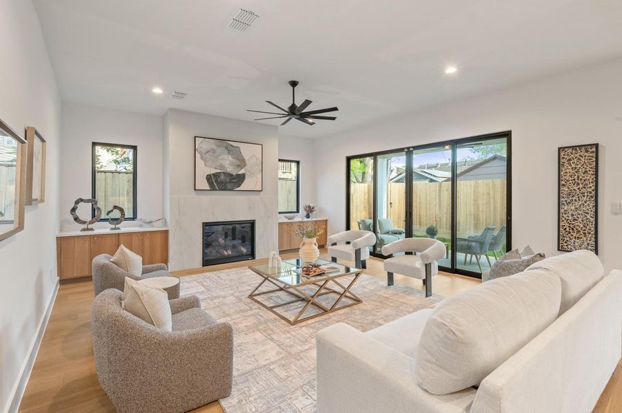 Furnished interior view inside a new home in , Houston (Image 18).