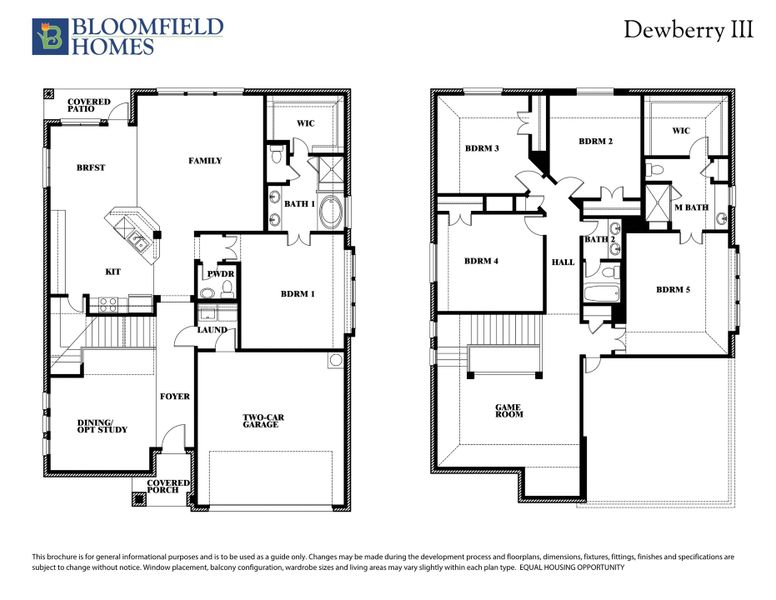 Dewberry III Floor Plan. New Home in Denton, TX