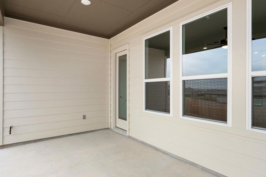 Exterior details and patio area of a home in Park Central, Georgetown (Image 24).