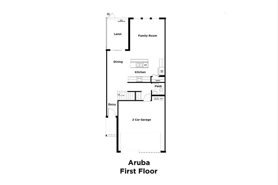 The Aruba Floorplan at Townes at Mirada.