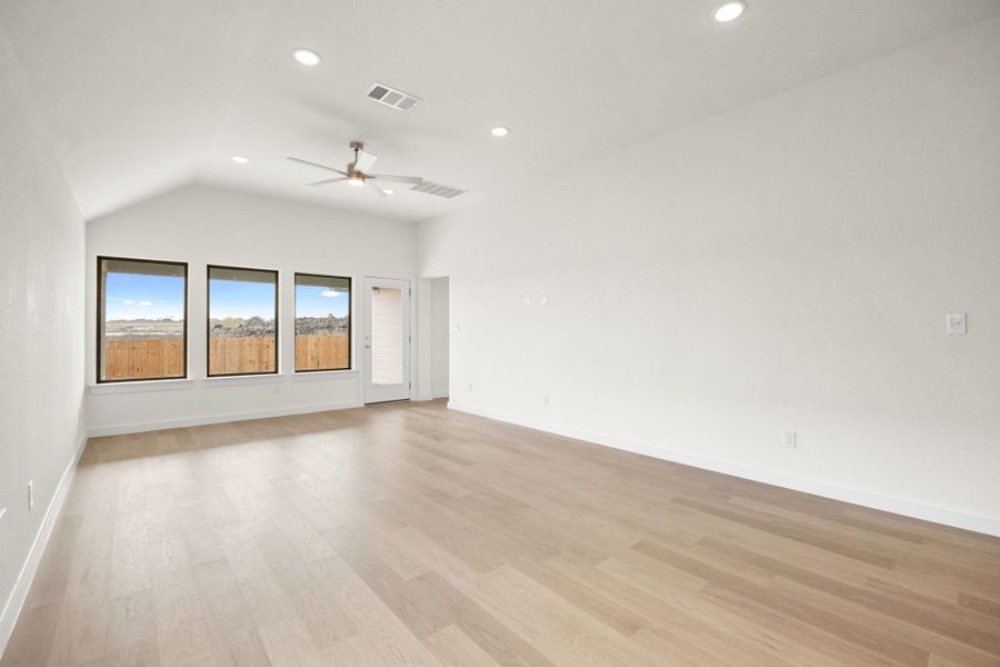 Living Room in the Turquoise home plan by Trophy Signature Homes – REPRESENTATIVE PHOTO