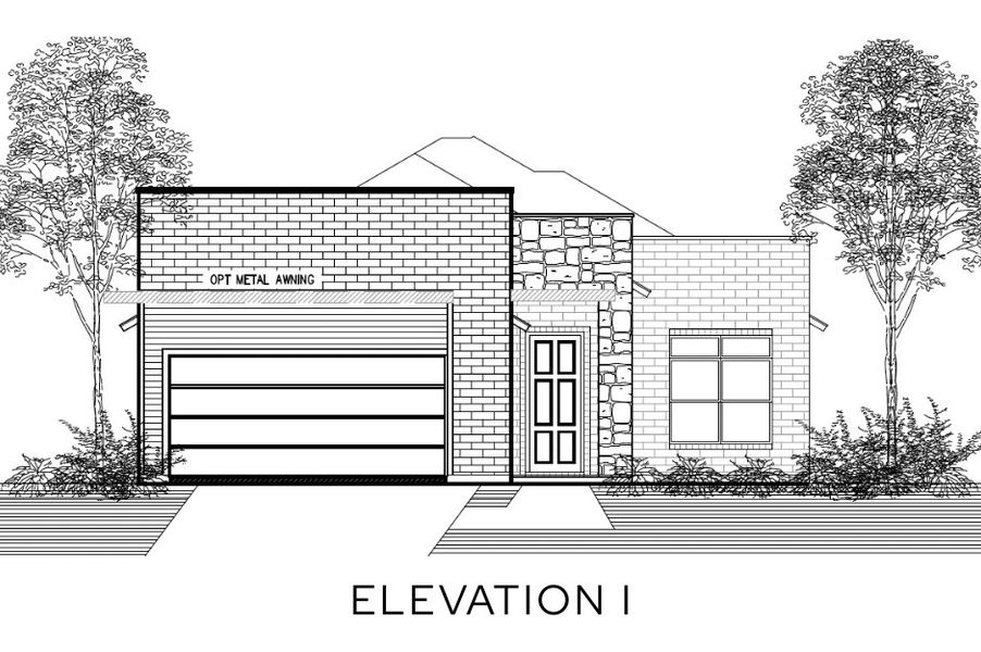 Representative rendering of the exterior for the The Olive by Lillian Custom Homes (Image 1).