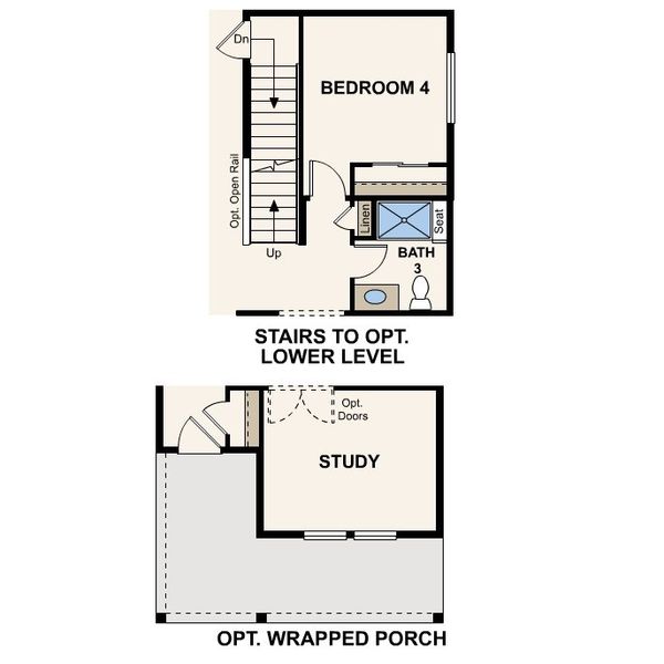 2D floor plan layout for the The Marion by Century Communities in The Haven II Collection at Painted Prairie, Aurora, CO (Image 4). 2D floor plan layout for the The Marion by Century Communities in The Haven II Collection at Painted Prairie, Aurora, CO (Image 4).