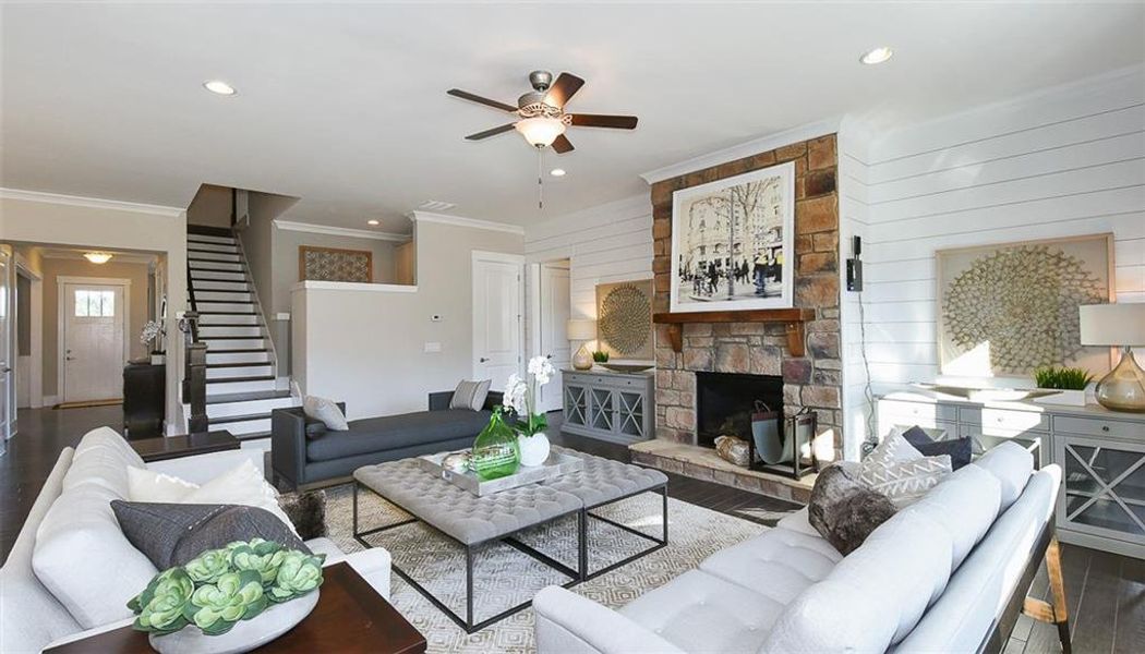 Furnished interior view inside a new home in , Cumming (Image 11). Furnished interior view inside a new home in , Cumming (Image 11).