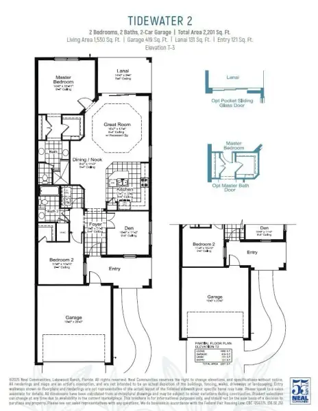 2D floor plan layout of this home in Vicenza Real Estate and Homes for Sale in North Venice, FL - Neal Communities, Nokomis, FL (Image 4).