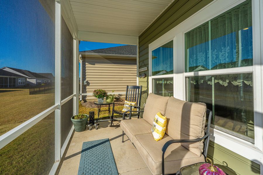 Exterior details and patio area of a home in Horizons at Summers Corner | 55+: The Cottages, Summerville (Image 4).