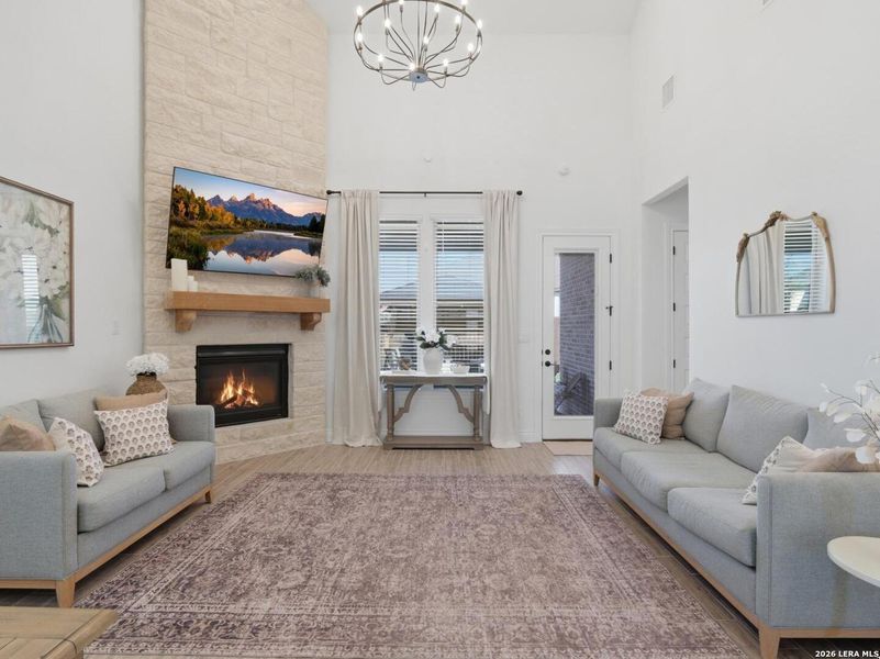 Furnished interior view inside a new home in Corley Farms, Boerne (Image 43).