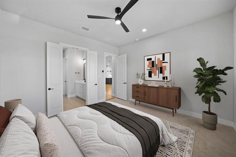 Furnished interior view inside a new home in Fields - 40' Lots, Frisco (Image 15). Furnished interior view inside a new home in Fields - 40' Lots, Frisco (Image 15).