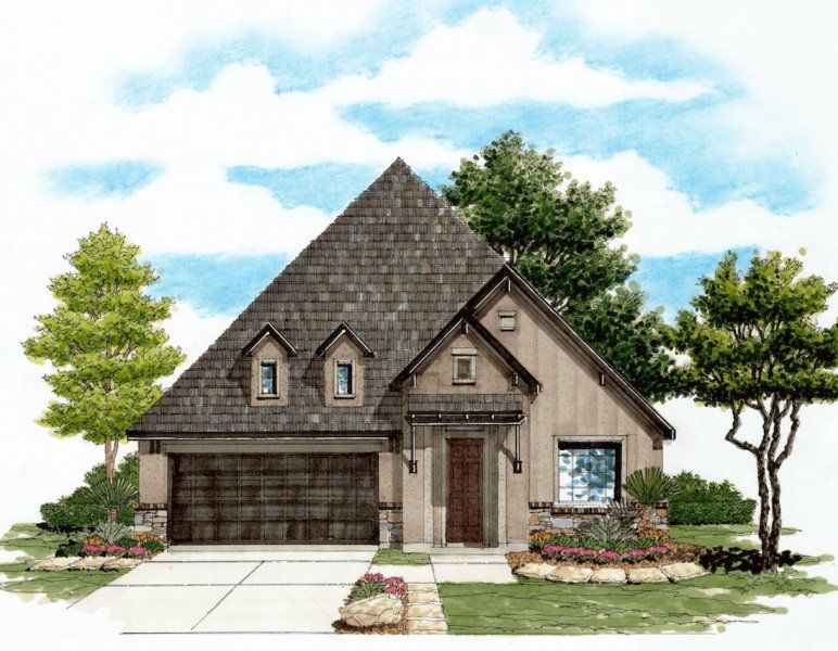 Representative rendering of the exterior for the 2110 by Texas Homes (Image 3). Representative rendering of the exterior for the 2110 by Texas Homes (Image 3).