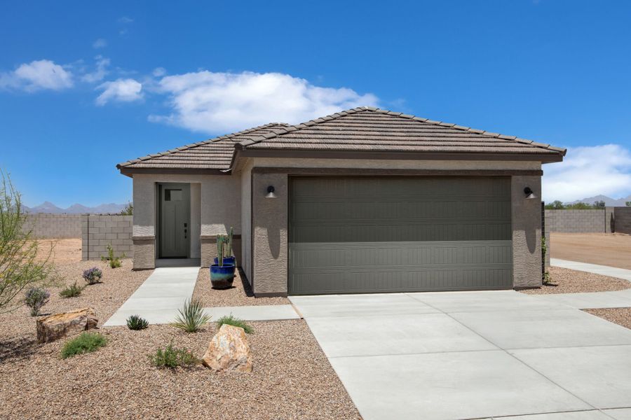 Representative exterior photo of a completed home built from the Cedar by Mattamy Homes in Blackhawk, Tucson, AZ (Image 18).