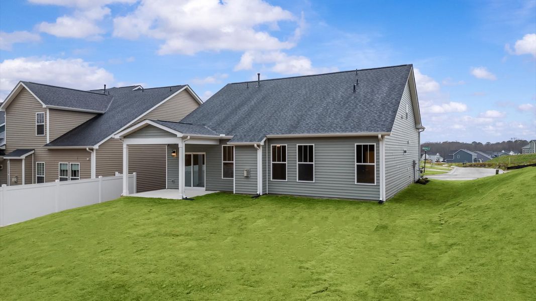 Exterior details and patio area of a home in Iris Meadows, Moore (Image 4).