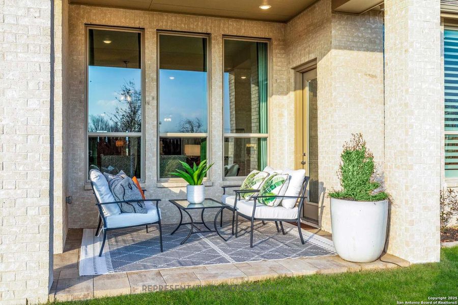 Exterior details and patio area of a home in Mont Blanc, Schertz (Image 2). Exterior details and patio area of a home in Mont Blanc, Schertz (Image 2).