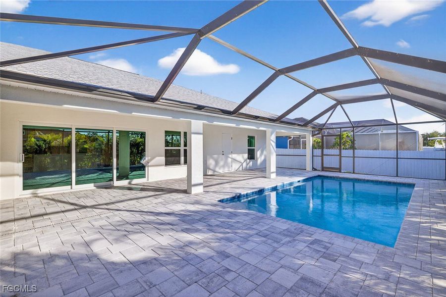 Exterior details and patio area of a home in Cape Coral, Cape Coral (Image 3).