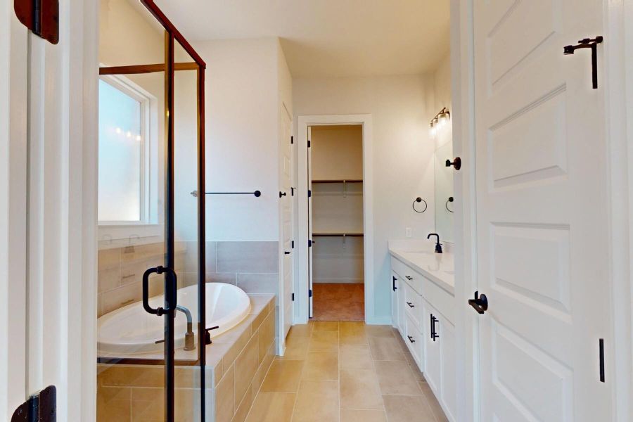 Furnished interior view inside a new home in Cascades at Onion Creek, Austin (Image 7). Furnished interior view inside a new home in Cascades at Onion Creek, Austin (Image 7).