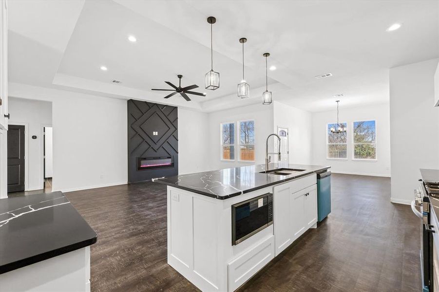 Furnished interior view inside a new home in , Dallas (Image 12). Furnished interior view inside a new home in , Dallas (Image 12).