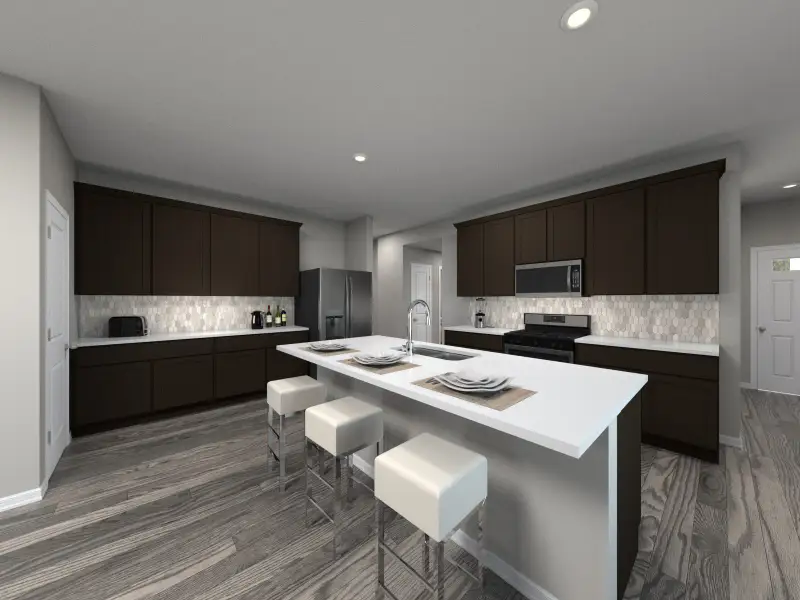 Furnished interior view inside a new home in Butler Farms - Americana Collection, Liberty Hill (Image 3).