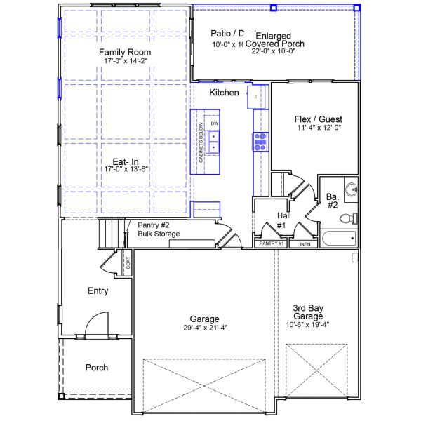 2D floor plan layout of this home in East Wynd, Hampstead, NC (Image 5).