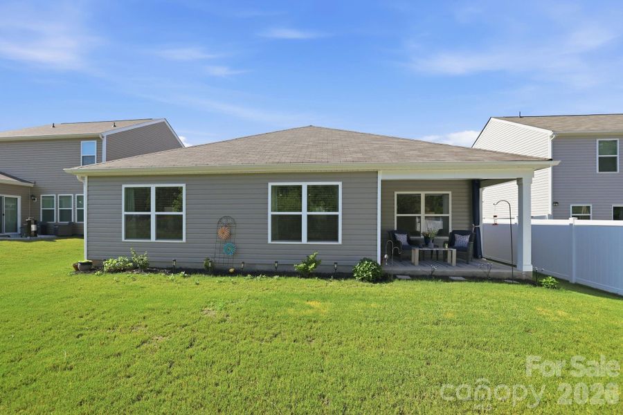 Exterior details and patio area of a home in Woodhaven at Chester, Chester (Image 4).
