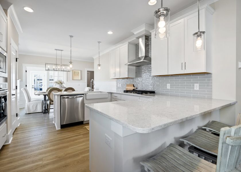 Representative furnished interior of a home built from the Wayside by Bill Clark Homes in The Sanctuary at Sunset Beach, Sunset Beach (Image 4).
