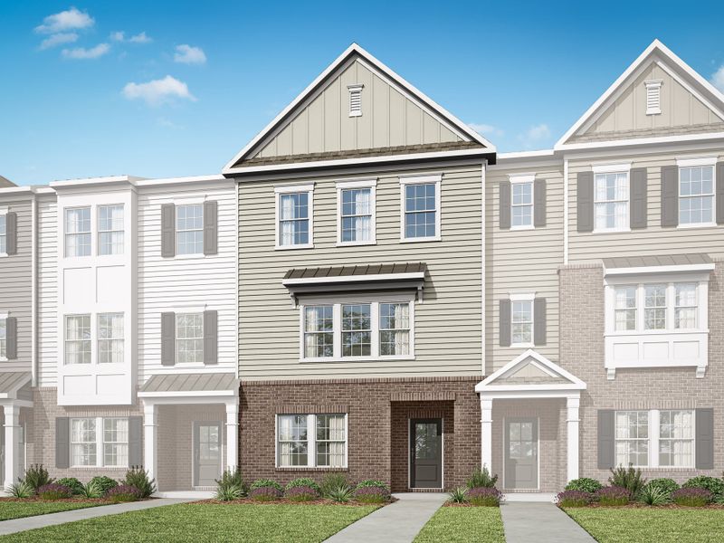 Representative exterior photo of a completed home built from the Nola by Tri Pointe Homes in The Grove at Latta Park, Durham, NC (Image 16).