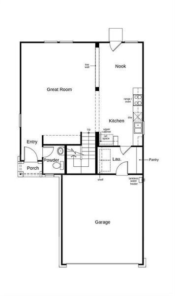 This floor plan features 3 bedrooms, 2 full baths, 1 half bath and over 1,600 square feet of living space.