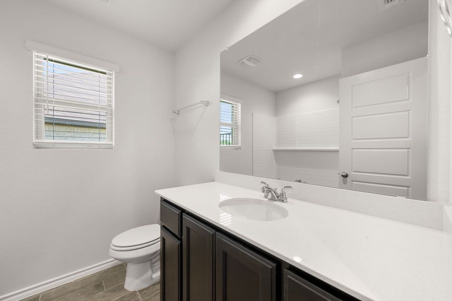 Representative exterior photo of a completed home built from the Alderbury II by Impression Homes in Mountain Valley, Burleson, TX (Image 23). Representative exterior photo of a completed home built from the Alderbury II by Impression Homes in Mountain Valley, Burleson, TX (Image 23).