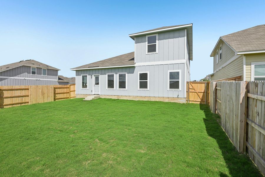 Exterior details and patio area of a home in Edgebrooke, Pflugerville (Image 19). Exterior details and patio area of a home in Edgebrooke, Pflugerville (Image 19).