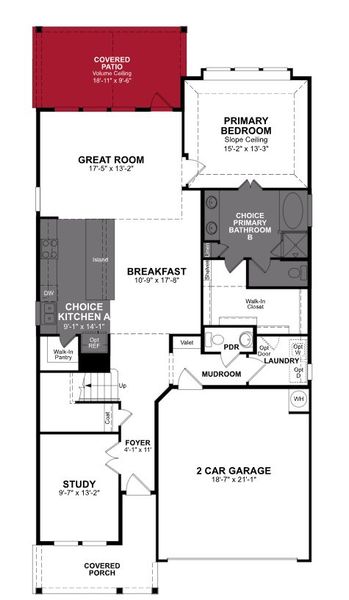 2D floor plan layout of this home in Copia Pines, Montgomery, TX (Image 3).