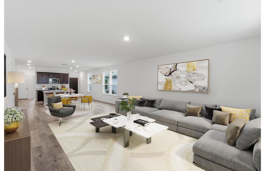 Furnished interior view inside a new home in Vista Real, Converse (Image 8).