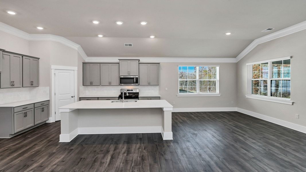 Representative furnished interior of a home built from the Litchfield by D.R. Horton in Lake Tide Summit, Chapin (Image 11).