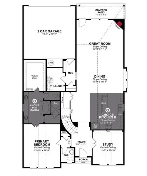 2D floor plan layout of this home in Goodland: Crossings 50', Venus, TX (Image 2). 2D floor plan layout of this home in Goodland: Crossings 50', Venus, TX (Image 2).