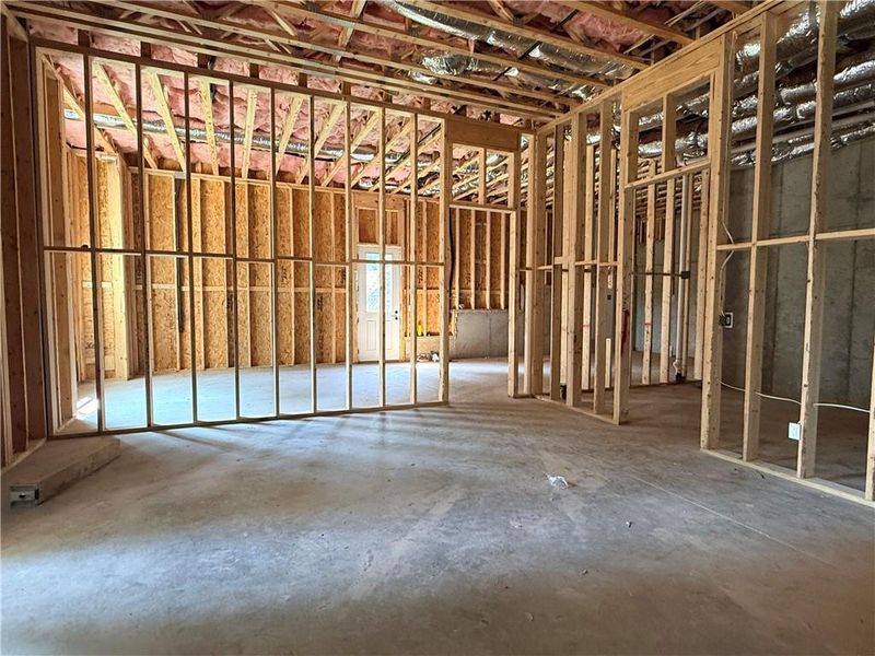 In-progress construction of a new home in , Flowery Branch, GA (Image 40).