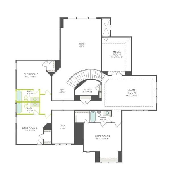 2D floor plan layout of this home in , Missouri City, TX (Image 3).