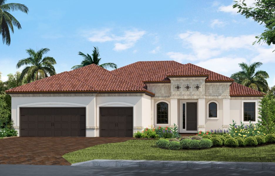 Representative exterior photo of a completed home built from the Sanibel 2 by Neal Communities in Grand Palm, Venice, FL (Image 1). Representative exterior photo of a completed home built from the Sanibel 2 by Neal Communities in Grand Palm, Venice, FL (Image 1).