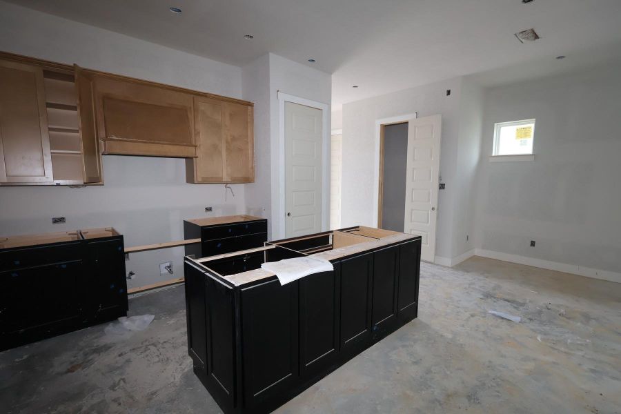 In-progress construction of a new home in Bridgeland Central: Emerald Heights - Cottages Row Collection, Cypress, TX (Image 16).