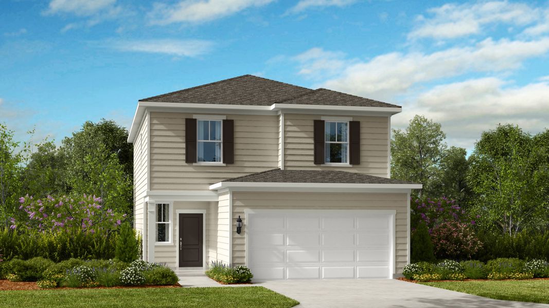 Front exterior of a new home in Fincastle Glen, Shelby, NC, highlighting curb appeal (Image 1). Front exterior of a new home in Fincastle Glen, Shelby, NC, highlighting curb appeal (Image 1).