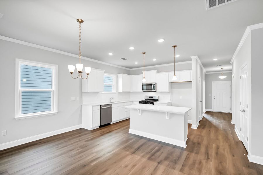 Furnished interior view inside a new home in Monroe Preserve, Chapin (Image 14).
